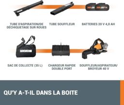 Image du fabricant 10 du WORX Aspirateur-Souffleur sans Fil