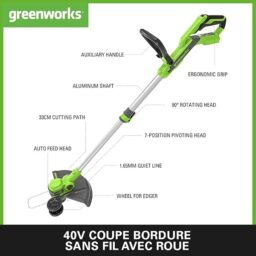 Image du fabricant 2 du Greenworks 40V Coupe Bordure Sans Fil