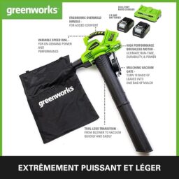 Image du fabricant 2 du Greenworks aspirateur souffleur sans fil