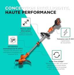 Image du fabricant 3 du BLACK+DECKER Coupe-Bordures 36V