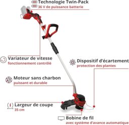 Image du fabricant 5 du Coupe-bordures Einhell GP-CT 36-35 Li