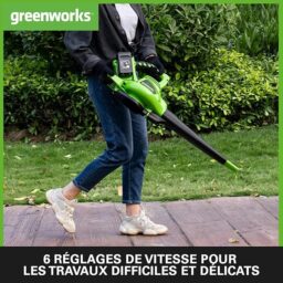 Image du fabricant 5 du Greenworks Aspirateur Souffleur Sans fil
