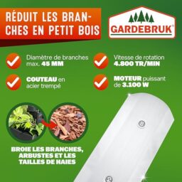 Image du fabricant 6 du Broyeur Jardin Gardebruk® 3100W