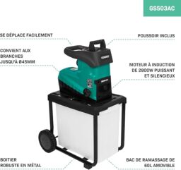 Image du fabricant 6 du Broyeur VONROC 2800W végétaux
