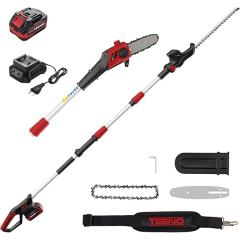 Taille Haies TEENO Élagueur sur Perche et Haie Télescopique sans fil