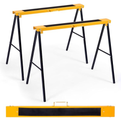 Tréteaux Pliants Métalliques Costway Lot de 2 Chevalet Sciage