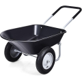 Chariot de Jardinage GOPLUS Brouette Jardin À 2 Roues