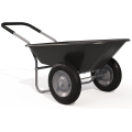 Chariot Jardin GYMAX Brouette de 2 Roues 140L