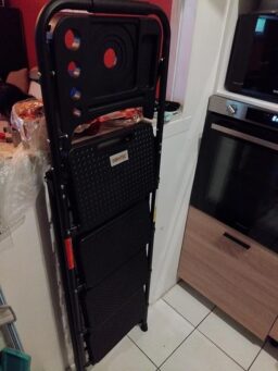 image client 1 Escabeau Pliable BONTEC 4 Marches avec Plateforme de Travail