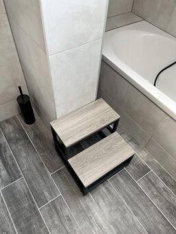 image client 1 Marchepied LIANTRAL 2 Niveaux Acier et Bois