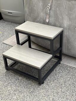 image client 3 Marchepied LIANTRAL 2 Niveaux Acier et Bois