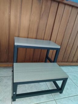 image client 4 Marchepied LIANTRAL 2 Niveaux Acier et Bois