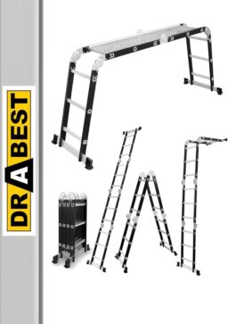 Image du fabricant 1 du DRABEST Échelle pliante 4x3 marches