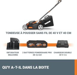 Image du fabricant 10 du WORX Tondeuse Gazon Sans Fil