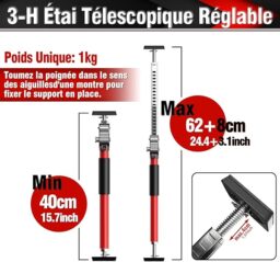 Image du fabricant 2 du 3-H Étai Télescopique Rouge