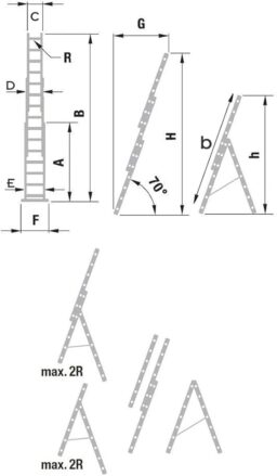 Image du fabricant 2 du ALVE Ech. aluminium coulissante 9 marches