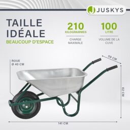 Image du fabricant 2 du Brouette Juskys Garden 100L robuste