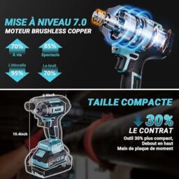 Image du fabricant 2 du Clé à Chocs Sans Fil 1000Nm