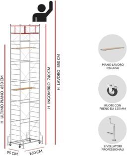Image du fabricant 2 du Échafaudage hauteur travail 8,50 m SCEDIL