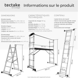 Image du fabricant 2 du Échelle multifonction tectake®