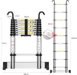 Image du fabricant 2 du Échelle télescopique aluminium