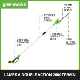 Image du fabricant 2 du Greenworks taille-haie batterie
