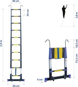 Image du fabricant 2 du HOSTROM Echelle telescopique 3,2m