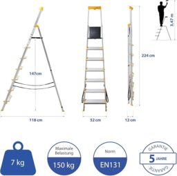 Image du fabricant 2 du HOSTROM Escabeau aluminium sécurisé