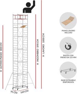 Image du fabricant 2 du I SCEDIL M4 LUX 150 échafaudage italien