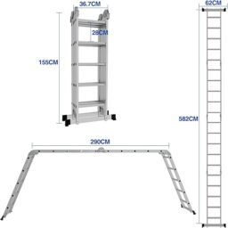 Image du fabricant 2 du Ikodm échelle multifonction aluminium