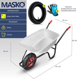 Image du fabricant 2 du MASKO® Brouette de Chantier robuste