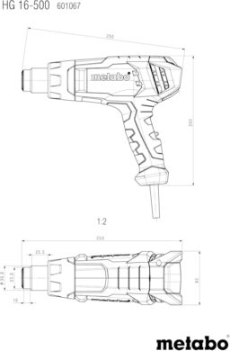 Image du fabricant 2 du Metabo HG 16-500 pistolet air chaud