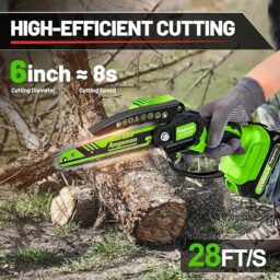 Image du fabricant 2 du Mini tronçonneuse 6 Pouces verte