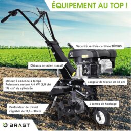 Image du fabricant 2 du Motobineuse BRAST thermique 176ccm