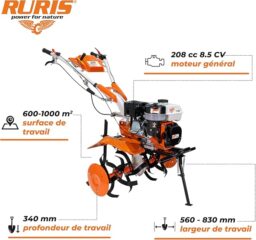 Image du fabricant 2 du Motoculteur RURIS 731FR orange