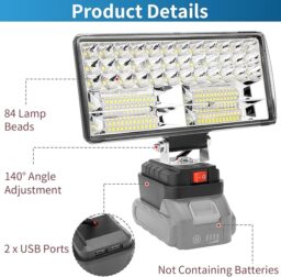 Image du fabricant 2 du Radikor Lampe LED Makita 18V