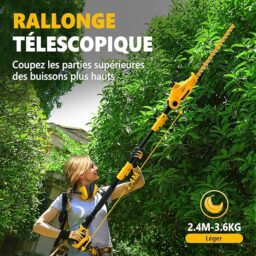 Image du fabricant 2 du Taille-haie sans fil télescopique Alloyman