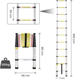 Image du fabricant 2 du Todeco échelle télescopique pliable