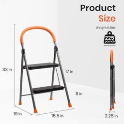 Image du fabricant 2 du TreeLen Escabeau pliant orange