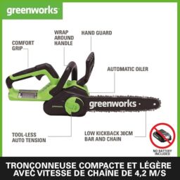 Image du fabricant 2 du Tronçonneuse Greenworks G40CS30II
