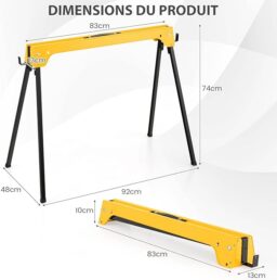 Image du fabricant 3 du COSTWAY Tréteaux Pliables Jaunes