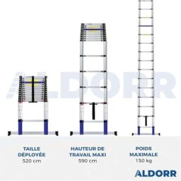 Image du fabricant 3 du ALDORR échelle télescopique aluminium