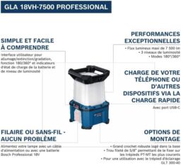 Image du fabricant 3 du Bosch GLA 18 VH-7500 éclairage hybride