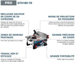 Image du fabricant 3 du Bosch GTS 18V-70 scie sans-fil