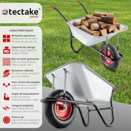 Image du fabricant 3 du Brouette tectake® tout-terrain robuste