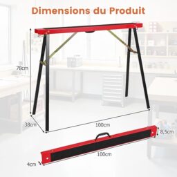 Image du fabricant 3 du COSTWAY tréteaux métalliques portables