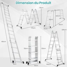 Image du fabricant 3 du Échelle multifonctionnelle GYMAX