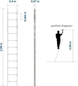 Image du fabricant 3 du Echelle simple StablePro aluminium
