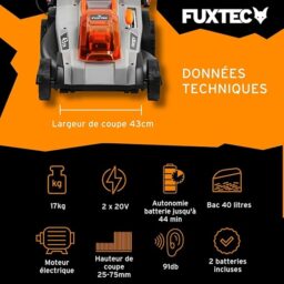 Image du fabricant 3 du Fuxtec Tondeuse à Gazon sans Fil