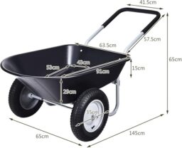 Image du fabricant 3 du GOPLUS Brouette Jardin à 2 Roues